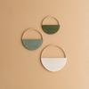 3 st/set Böhmisk Stil Rund Bambucirkel Väggupphängning Handgjord Väv Tapestry Väggdekorationer Heminredning DIY Geometriska Former