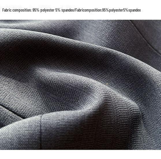 Luxi Women's High-End Korean Casual Suit: Cuff-Stitched Blazer + Pleated Skirt Set 8719