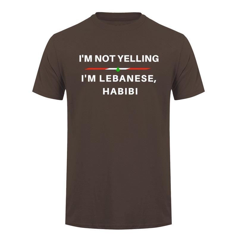 Im Not Yelling Im Lebanese Habibi Funny Arabic Tshirt Lebanon Flag Graphic T Shirts Casual Style Da960
