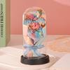 Eternal Flower Soap Flower Carnation Glass Cover Flower Lamp Creative Ornament Valentine's Day Mother's Day Gift Decoration