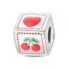 925 Silver Rubik Cube Rotatable Chrams Pendents Creative Stainless Funny Beads Metal DIY Bracelet Keychain Fine Jewelry