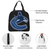 Eel Hockey Vancouver Canucks Merch Insulated Lunch Bag for Women Cooler Thermal Food Box Tote Leakproof Lunch Boxes Container