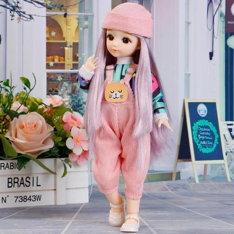 BJD Bebek ve Kıyafetleri Çoklu Çıkarılabilir Eklemler 30cm 1/6 3D Gözlü Bebek Kız Giydirme Doğum Günü Hediyesi Oyuncak