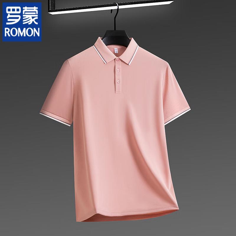 ROMON Men s Summer Business Casual Polo Shirt L