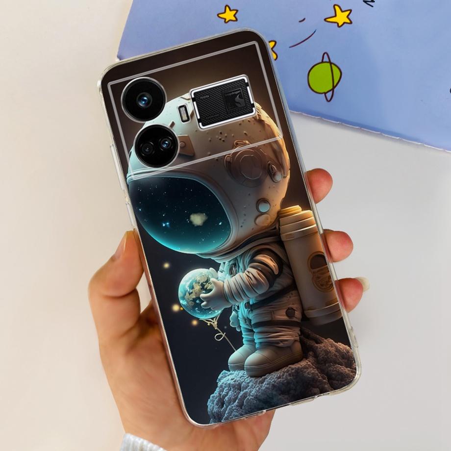 For Realme GT5 240w / GT3 / GT Neo 3 / GT Neo 5 Case Cute Cartoon Luxury Soft Silicon Transparent  Phone Case Back Cover Capas