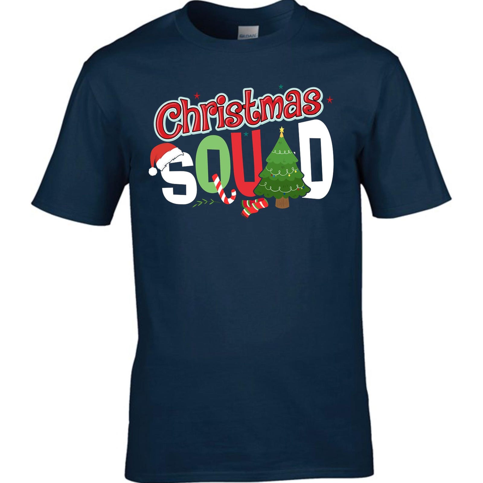 Christmas Squad Shirt, Snta Hat Xmas Tshirt,  Christmas Tree Shirt, Holiday Gif Unisex T-Shirt XXXXL