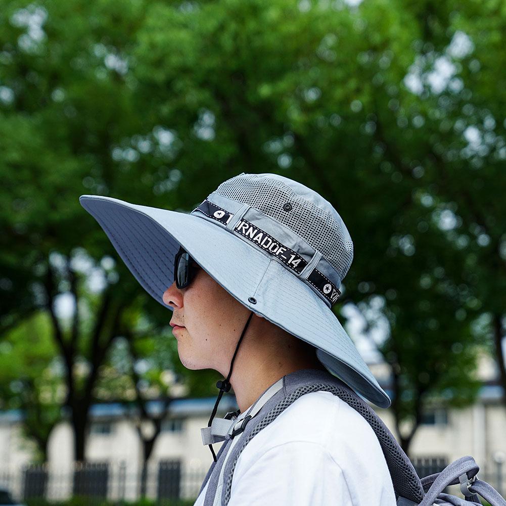 Summer Large Sun Hat Men Women Breathable Fishing Caps Sun UV Protection Mesh Fisherman Hat Hiking Outdoor Beach Cap