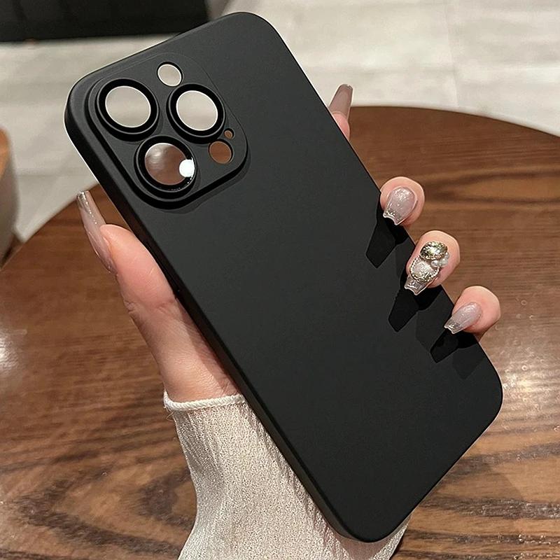 Luxury Original Matte Armor Rugged Phone Case For iPhone 17 16 15 14 13 12 11 17 Pro Max Plus Slim Camera Glass Protection Cover