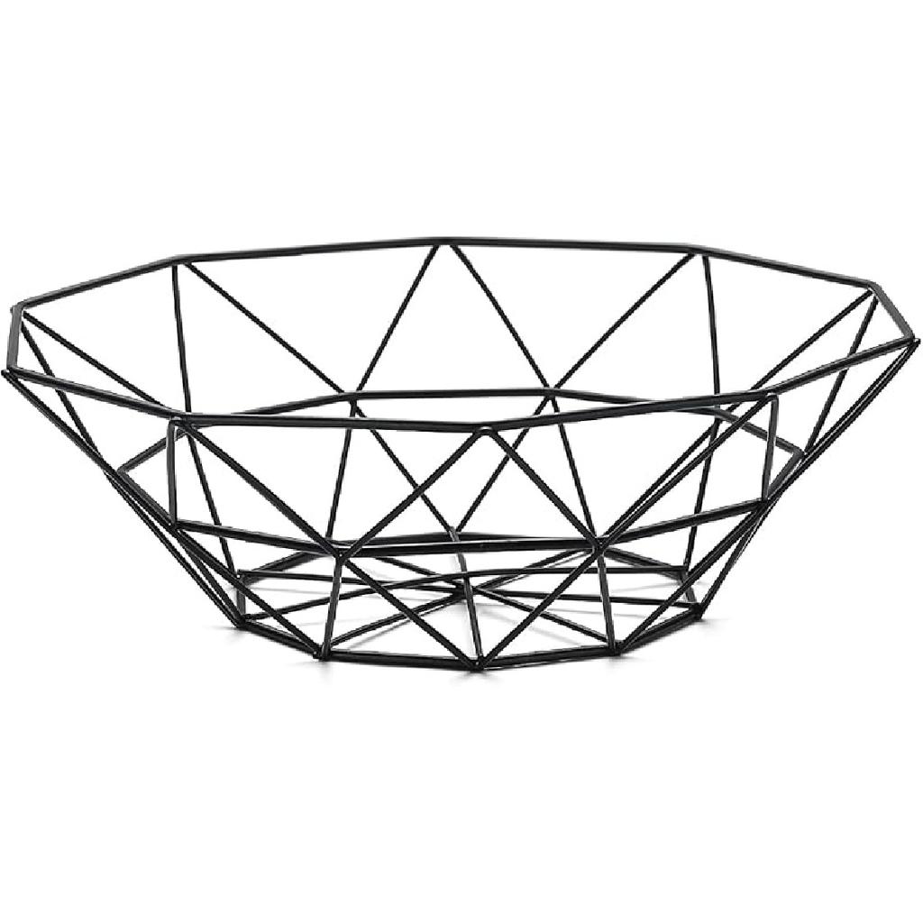 HOMQUEN Fruit Basket, Fruit Bowl, Metal Wire Fruit Basket for kitchen, Fruit Bowl for Kitchen Counter, Basket for Fruits, Vegetables, Breads, Snacks,