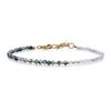 3mm Cut Moss Agate Moonstone Natural Stone Bracelet for Women [Koai]
