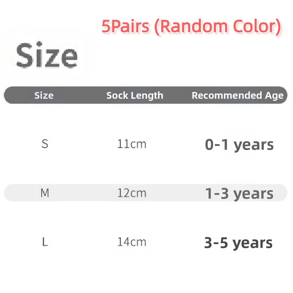5Pairs Trampoline Socks Non-slip Baby Floor Socks Soft Cute Toddle Step Socks Kawaii Breathable Kids Cartoon Socks Indoor Use