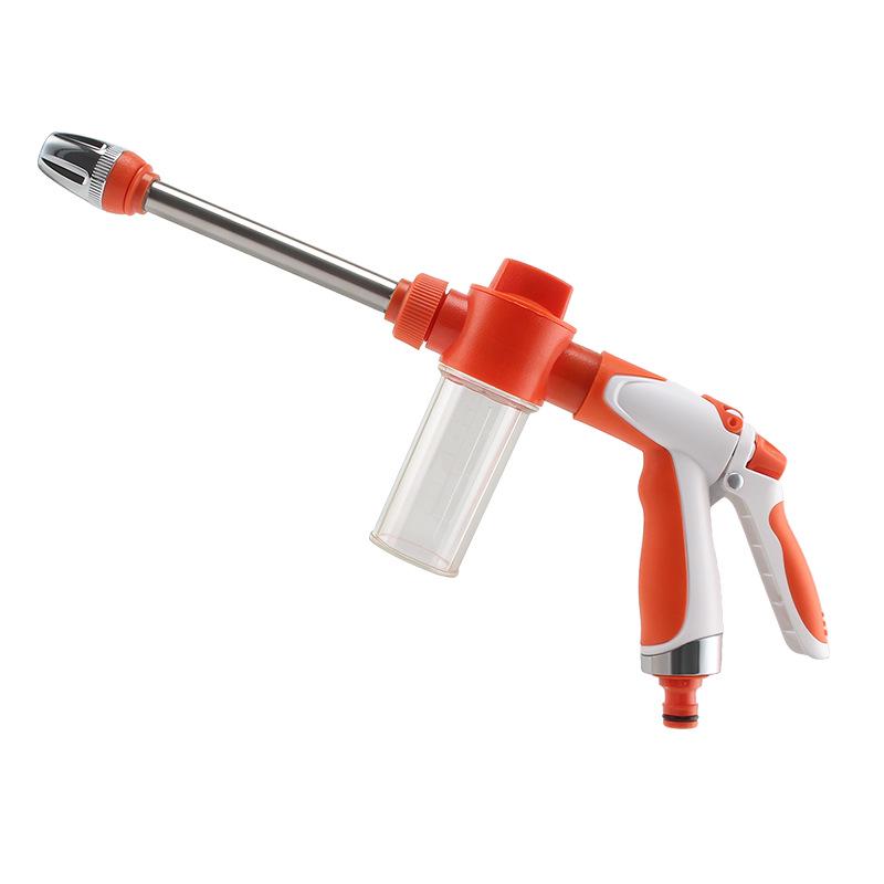 High-Pressure Water Gun with Long Metal Rod and Rubber Grip for Gardening & Car Wash