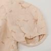 BALLSEY 23Stainless Steel Light Pink Bloom Cut Jacquard Puff Sleeve Blouse Tops 36 Light pinkUsed