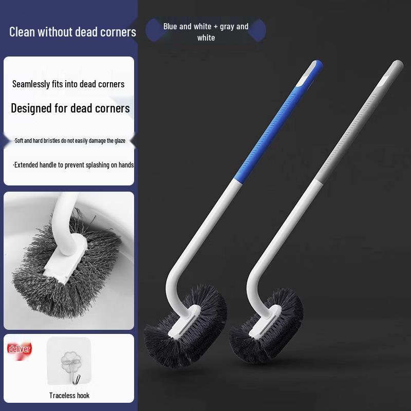 Back-to-School Dorm Squat Toilet Cleaning Brush - Household Bathroom Tool for Dead Corners
