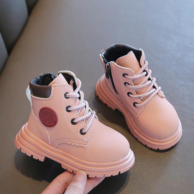 Spring and Autumn New Classmate Martin Boots Children's Soft Sole Versatile Boys and Girls Single Boots Zipper Fashion Versatile Trend Boots