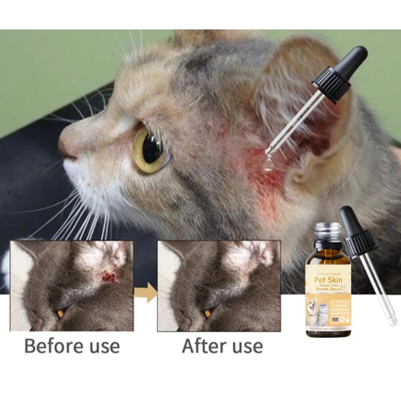 Haustier Hautpflege Haarausfall Serum für Haustiere Haare Nachwachsen Serum für Haustiere Haut Reparatur Essenz für Haustiere Wundheilung für Haustiere Haare Nachwachsen für Hunde Hautwunde bei Hunden