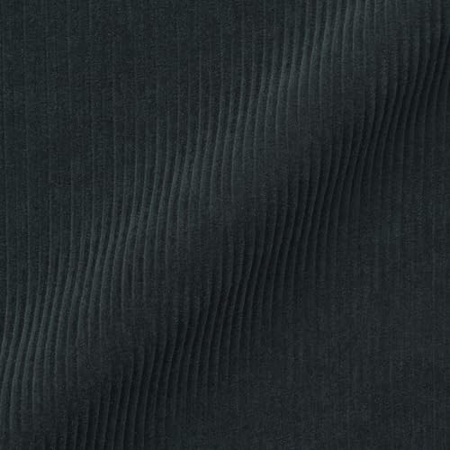 MUJI Men's Kapok-Blend Corduroy Wide Pants (AE0XXA4A) Black, Size S