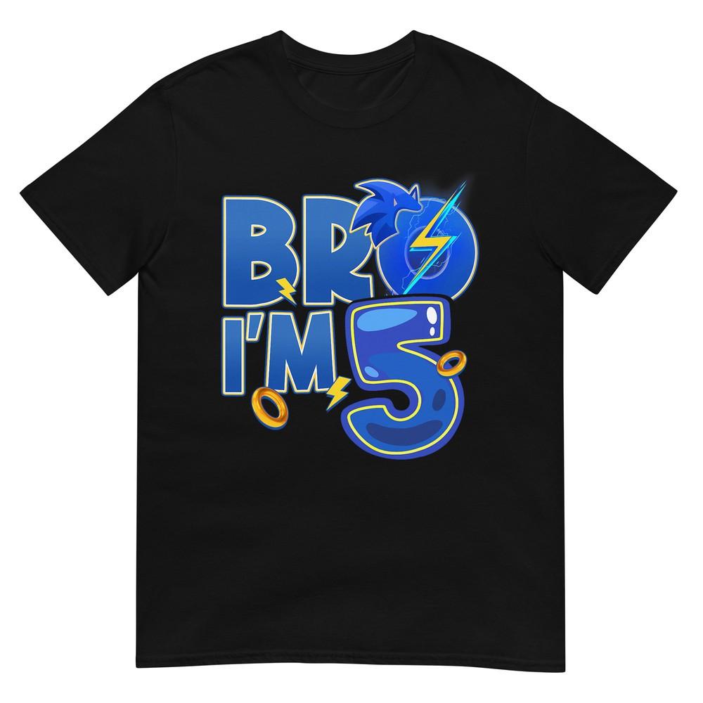 Бро Я 5 Именинник 5-й Подходящая Ежиная Вечеринка Мальчики Футболка XL