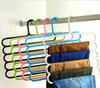Multipurpose Multi-Layer 5-in-1 Plastic Hanger Clothes Organiser for Wardrobe, Shirts, Ties, Pants Space Saving Hanger