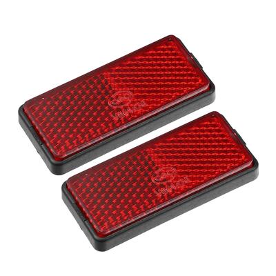 2pcs Front Lower Fork Reflector Sticker Rear Saddlebag Side Visibility Reflector Stripe Kit Universal Red