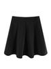 Women's Black High-Waist Fluffy A-Line Skirt - Spring 2024 Fashion