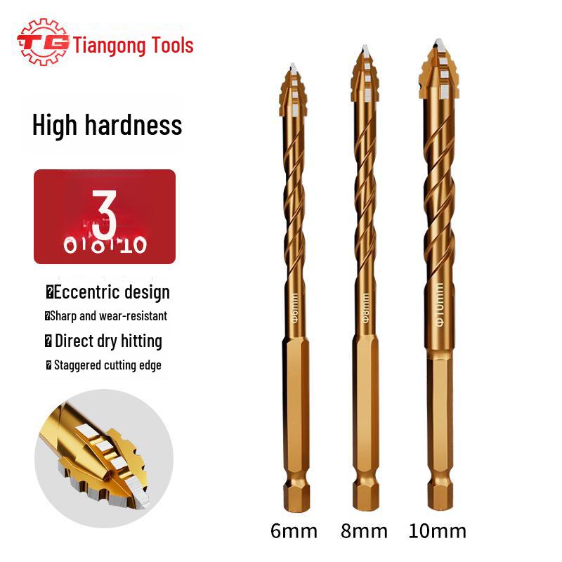 Tiangong High-Hardness Serrated Eccentric Drill Bit for Tile and Concrete