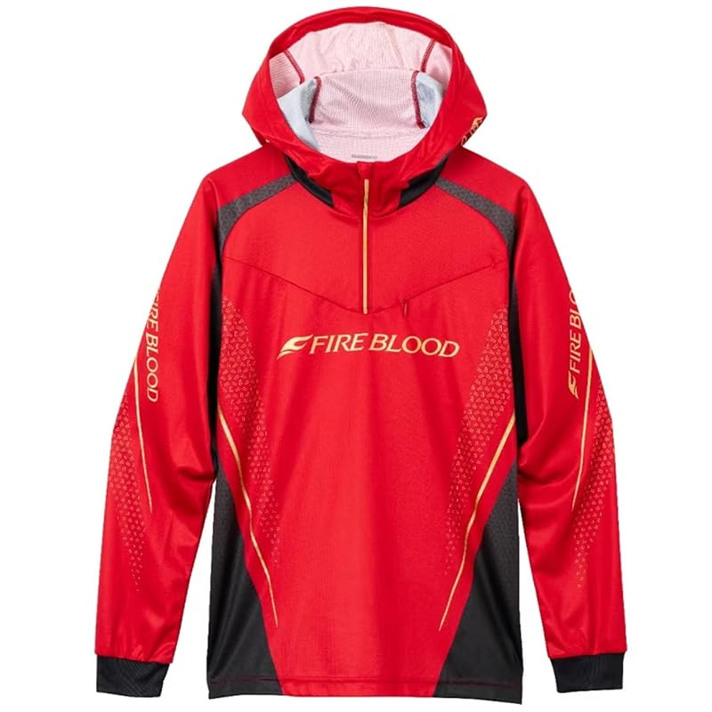 

SHIMANO limited pro half zip hoodie SH-124W blood red S