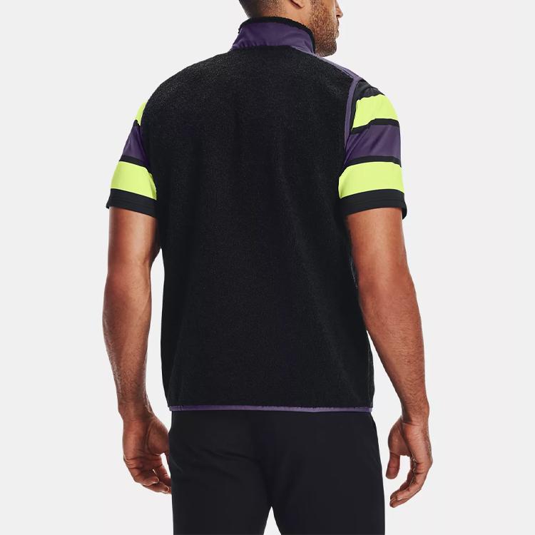 Under Armour Golf Color Block Fleece Loose Fit Vest Men vests Purple 1366285-001