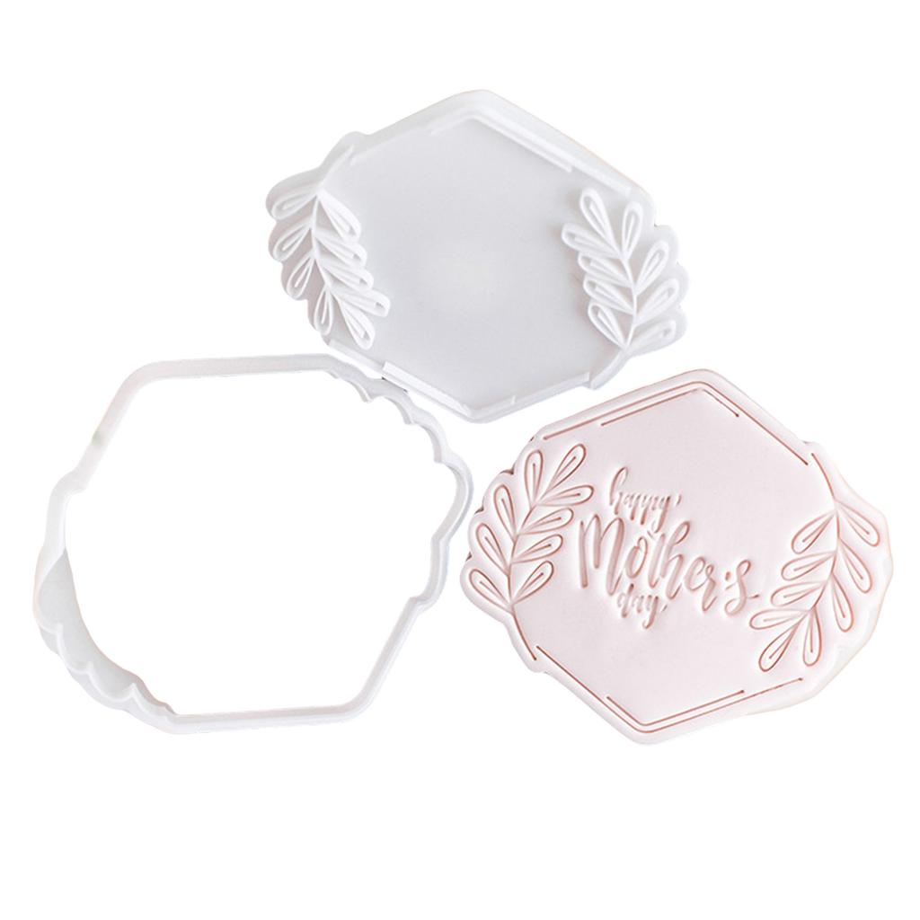 Mother's Day Cookie Stamp Molds Heartfelt Mother's Day Cookies Fondant Cutter Functional Biscuits Baking Stamp