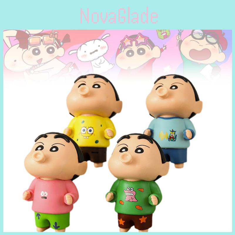 Entzückende PVC Shin-chan Figur Sammlerstück Niedlicher Cartoon-Charakter Ausstellungsstück Set