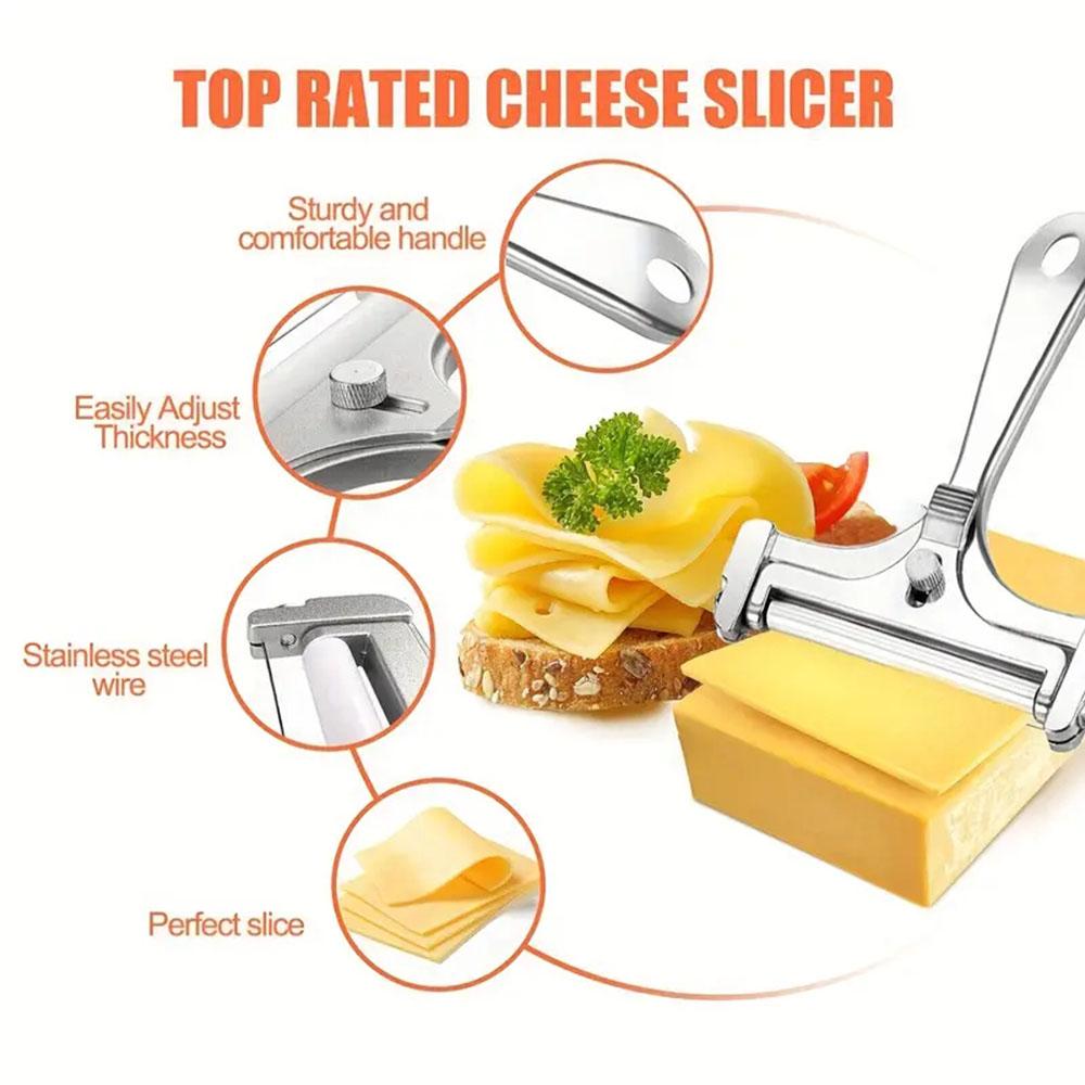 Adjustables Cheese Slicers With Hanging Holes Heavy Duty Cheese Block Cutter For Soft Cheese