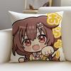 Energetic IInugami KoroneS Cushion Cover Breathable and Skinfriendly Linen Pillowcase Square Removable and Washable Cushion