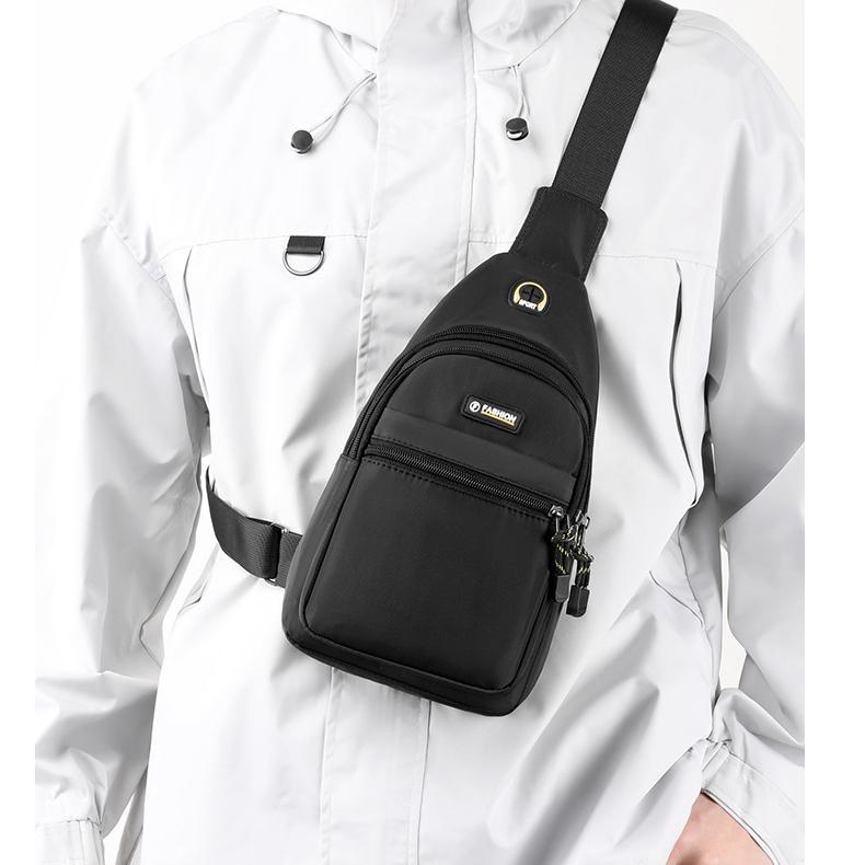 Men's Chest Bag 2024 New Casual Fashion Shoulder Bag Male Hand Crossbody Korean Cycling Backpack