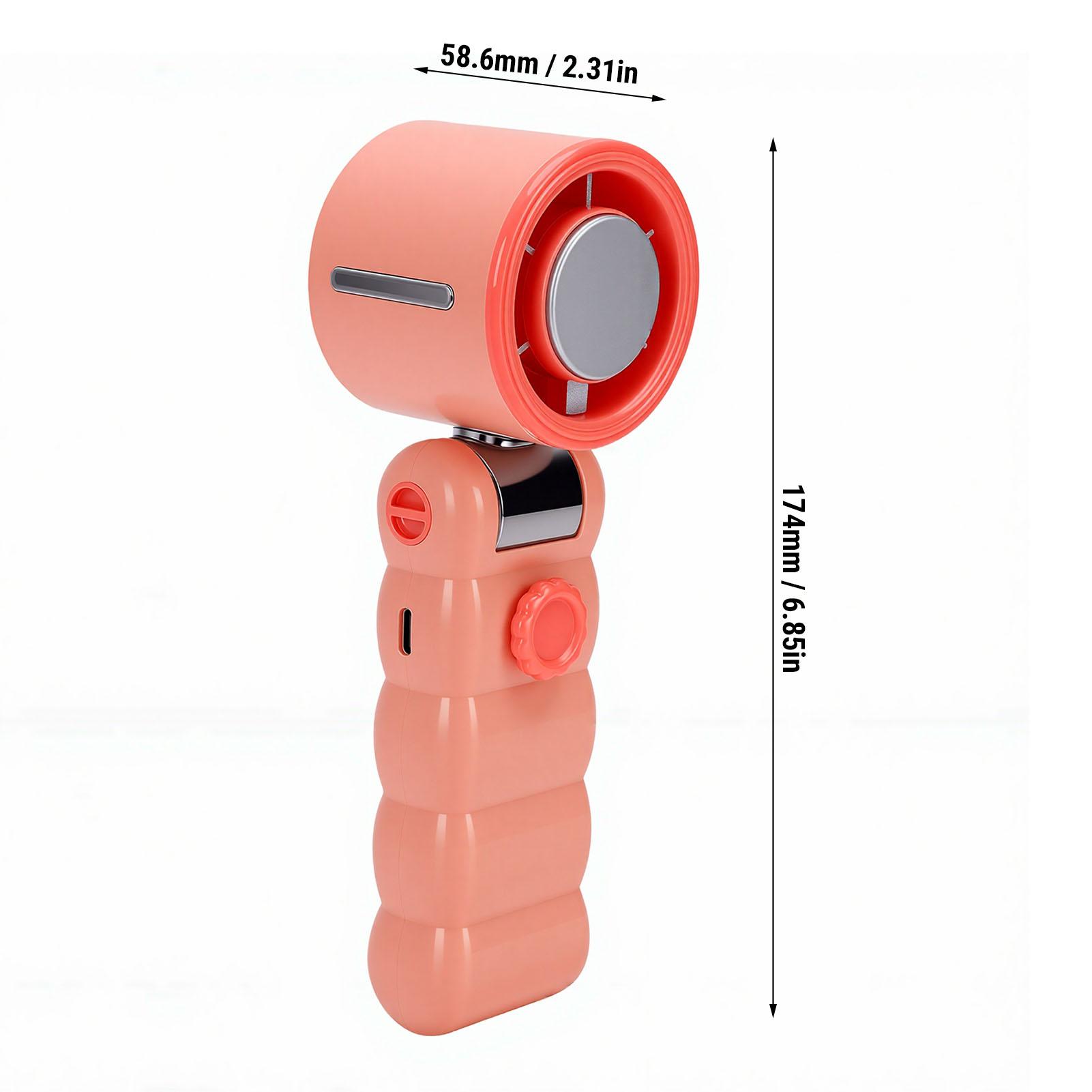 Handheld Fan with Ice Cooling Rechargeable 199 Speed Adjustable Foldable Portable Handheld Fan