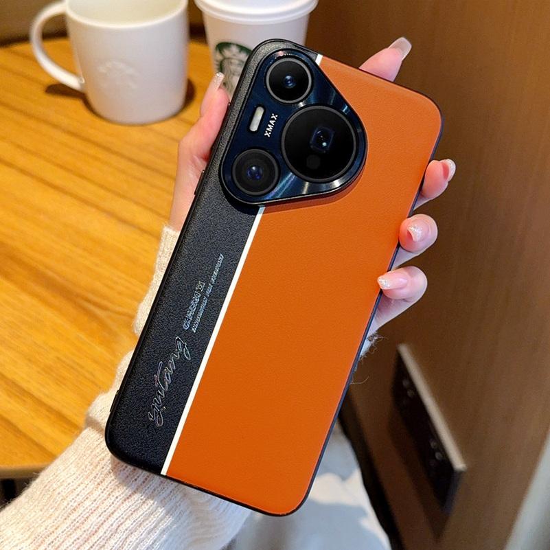 Night Lightning Fluorescent Line Two-pigment Leather Case For Huawei Pura 70 Pura70 Pro + Pura 70 Pro Lens Protect Cover