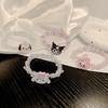 Sanrio Kuromi Cute Anime Cartoon  Couple Bracelet Birthday Gift Jewelry Accessories Hair Ring Head Rope Girl Gift