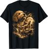 Golden Doodle Dog Howling Moon Fantasy Forrest Wilderness T-Shirt