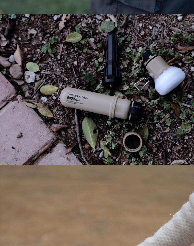 Retro Multifunctional Camping Flashlight: Portable, Long-Lasting Battery, Power Bank, Large Capacity for Outdoor Use