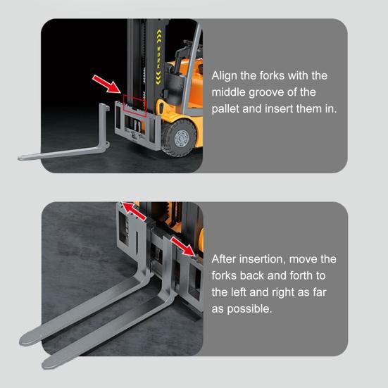 RC Forklift Toy 2.4Ghz Remote Control Forklift Miniature Forklift with Movable Front Fork RC Construction
