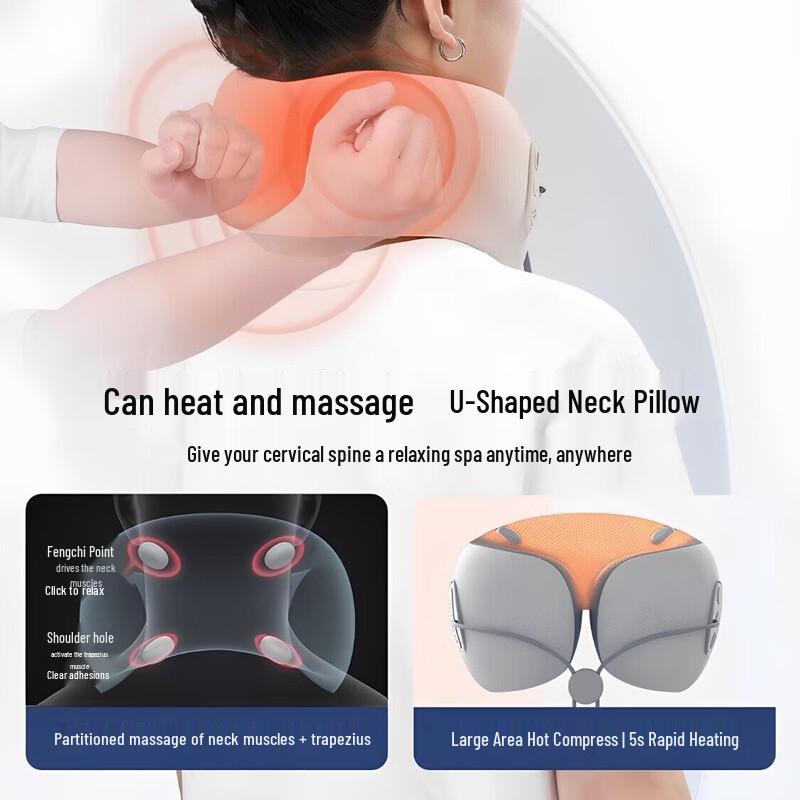 MIAOJIE U7 Pro U-shaped Neck Massager Pillow CN Plug (adapter Included)