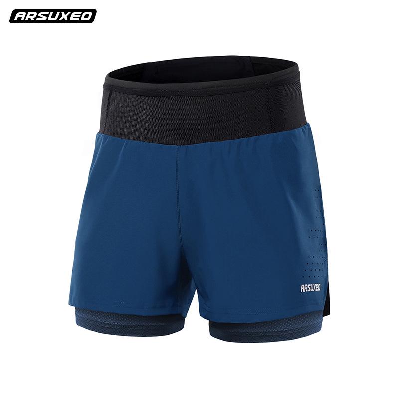 Men's Quick-Dry Breathable Outdoor Running Shorts with Multifunctional Pockets, Loose Fit, Anti-Exposure Design