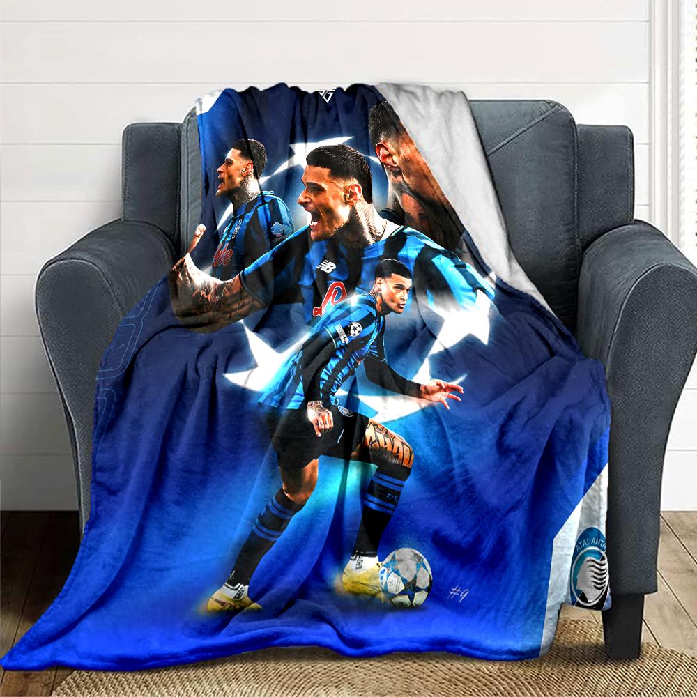Dynamic Football Team Poster Blankets Flannel Printed Breathable Warm Throw Blanket for Home Office Bedspreads 0708a57