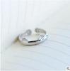 925 Sterling Silver Plated Lotus Open Ring: Handmade, Simple Floral Design for Women