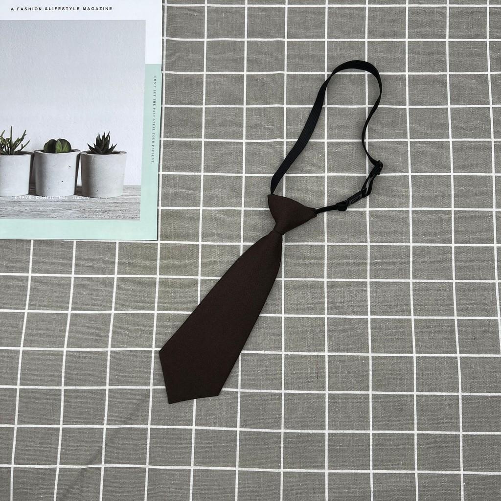 

Детский галстук Школьная форма Однотонные галстуки Украшение одежды Мода коричневый