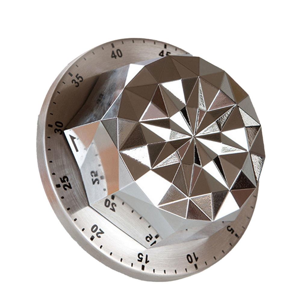 Stainless Steel ABS Mechanical Timer 60 Minutes Duration Countdown Timer Kitchen Office