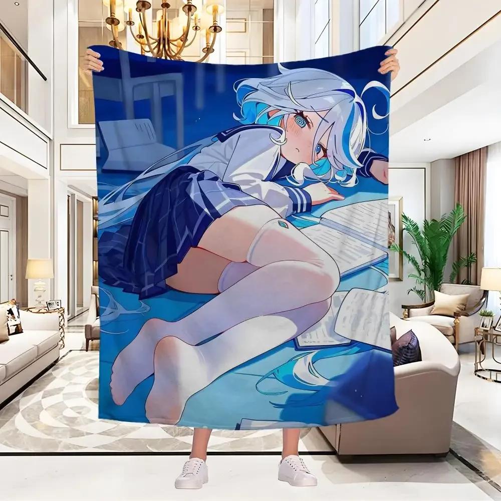 Anime God Realm Throw Blanket Aesthetic Art Flannel Portable Home Travel Camping Sofa Picnic Thickened Blanket 75X95CM