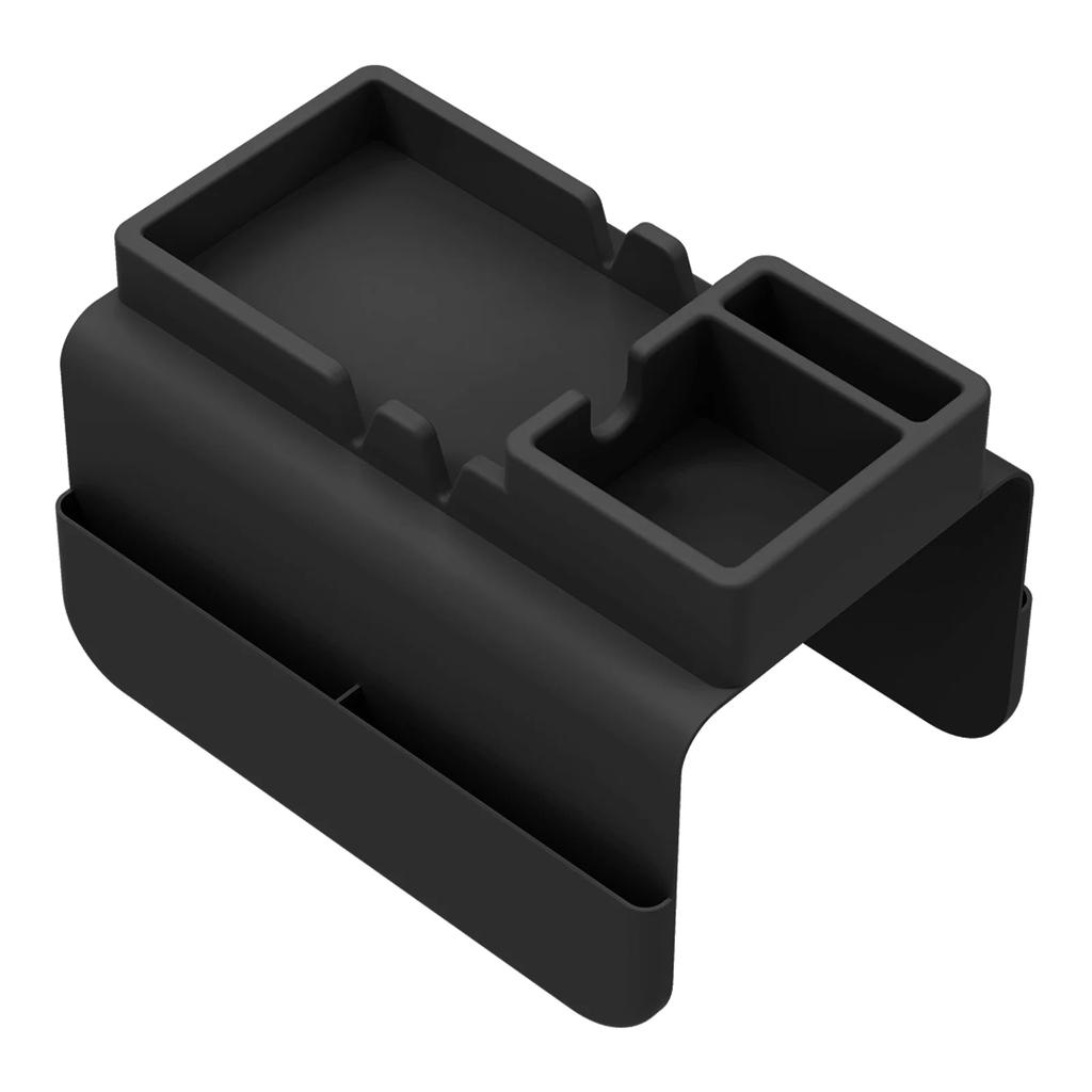 Sofa Cup Holder Silicone Sofa Armrest Tray with Side Pocket Dual Slot Beverage Snack Storage Phone Remote Control Organizer