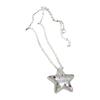 Lucky Star Inspired Dopamine Neckwear Zircon Alloy Pendant Necklace Jewelry for Daily Wear and Special Occasion
