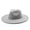 Wool Top Hat Casual Jazz Hat Tide Flat-Brimmed British Hat Ladies Big-Edged Retro Felt Hat