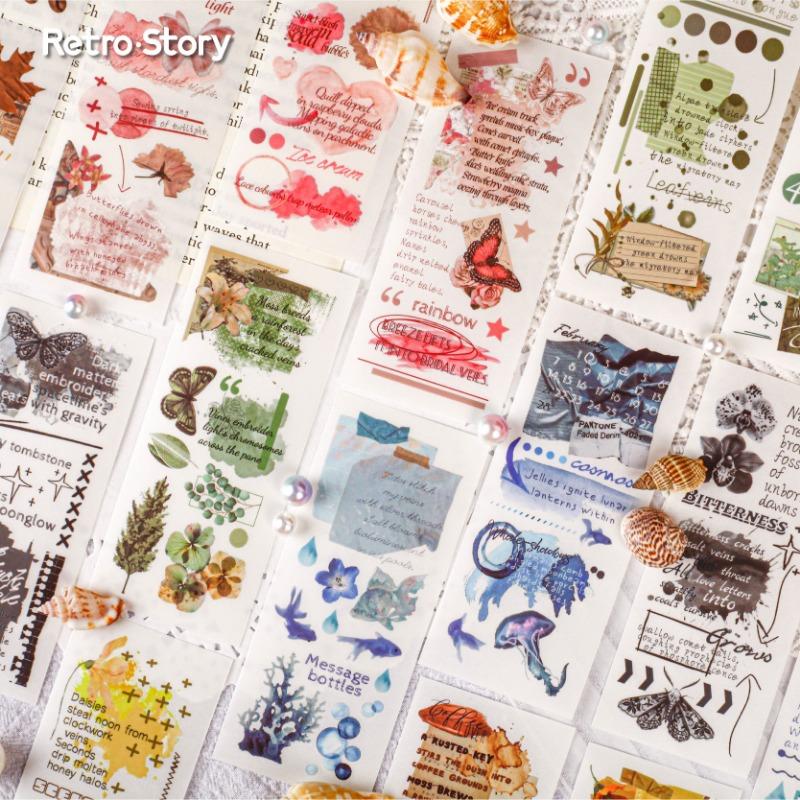 Plant Pattern Transfer Sticker For Diy Journal Notebook Decoration